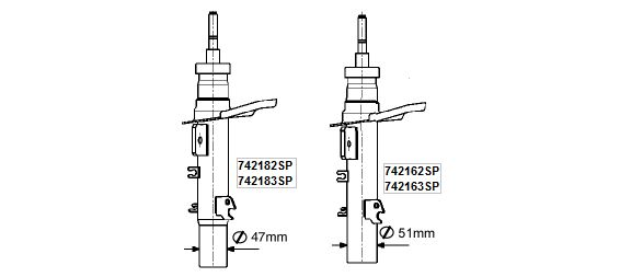 MONROE Iskunvaimennin 742163SP