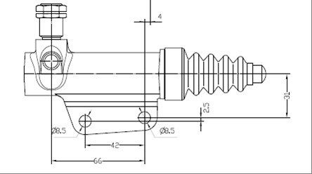 MOTAQUIP Työsylinteri, kytkin VSC118