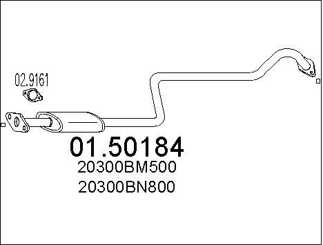 MTS Keskiäänenvaimentaja 01.50184