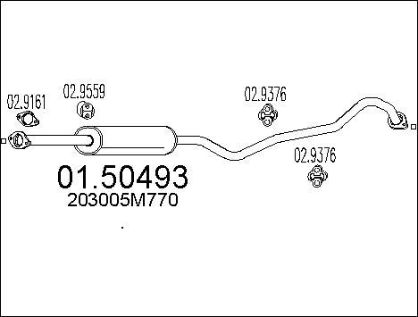 MTS Keskiäänenvaimentaja 01.50493