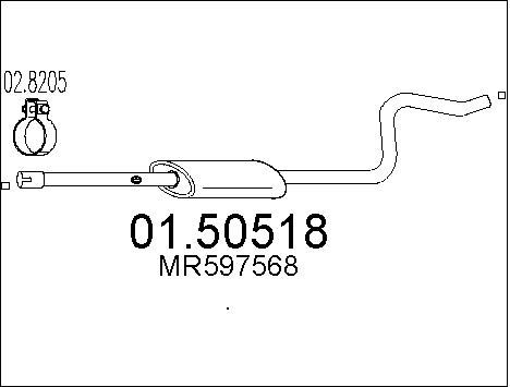 MTS Keskiäänenvaimentaja 01.50518