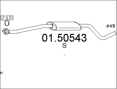 MTS Keskiäänenvaimentaja 01.50543