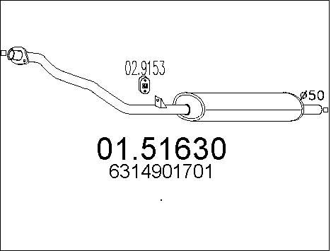 MTS Keskiäänenvaimentaja 01.51630