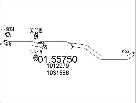 MTS Keskiäänenvaimentaja 01.55750