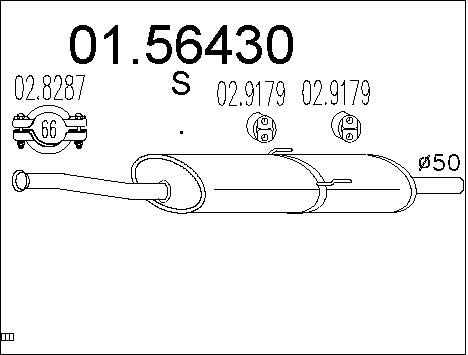 MTS Keskiäänenvaimentaja 01.56430