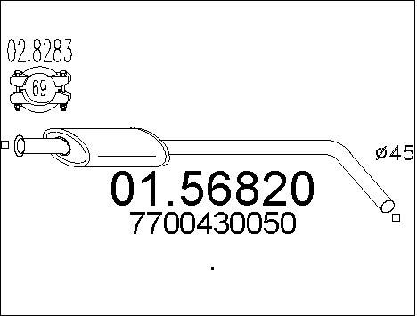 MTS Keskiäänenvaimentaja 01.56820