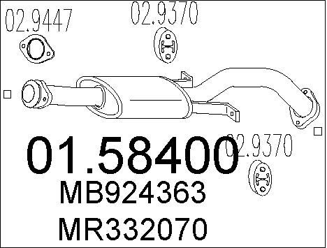 MTS Keskiäänenvaimentaja 01.58400