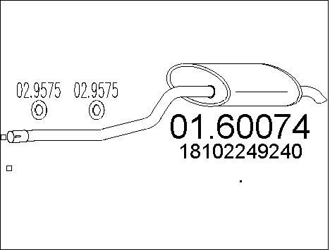 MTS Takaäänenvaimentaja 01.60074