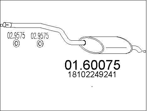 MTS Takaäänenvaimentaja 01.60075