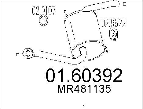 MTS Takaäänenvaimentaja 01.60392