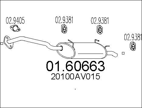 MTS Takaäänenvaimentaja 01.60663