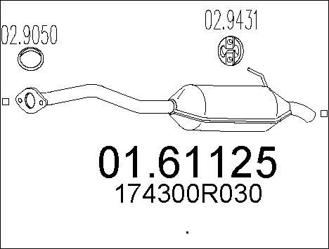 MTS Takaäänenvaimentaja 01.61125