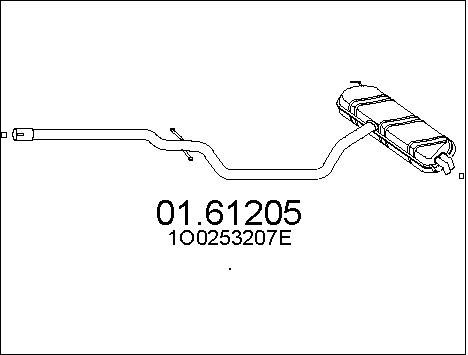 MTS Takaäänenvaimentaja 01.61205