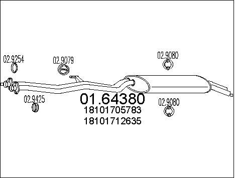 MTS Takaäänenvaimentaja 01.64380