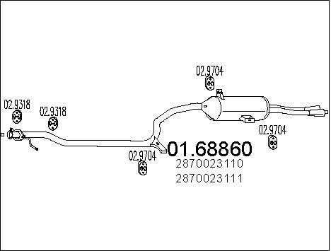 MTS Takaäänenvaimentaja 01.68860