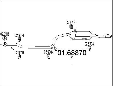 MTS Takaäänenvaimentaja 01.68870