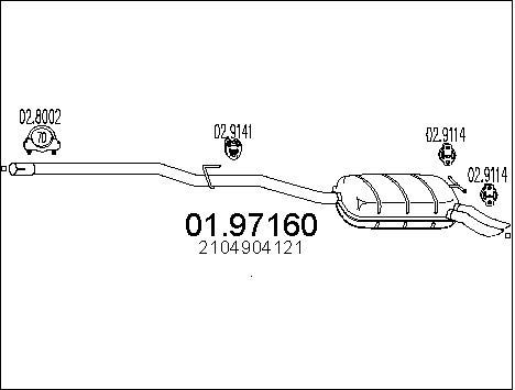 MTS Takaäänenvaimentaja 01.97160