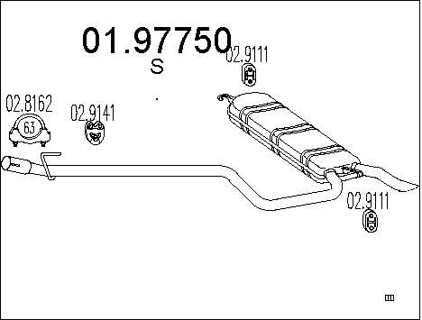 MTS Takaäänenvaimentaja 01.97750