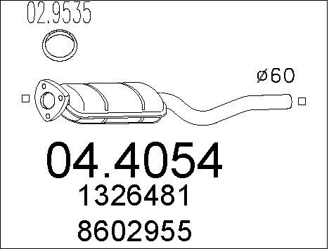 MTS Katalysaattori 04.4054