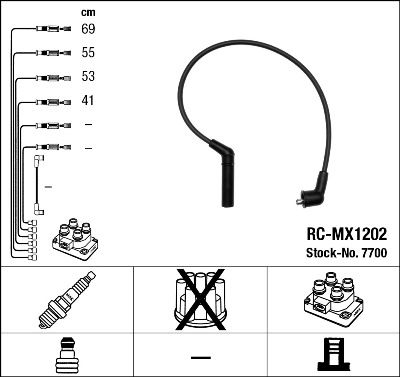 NGK Sytytysjohtosarja 7700