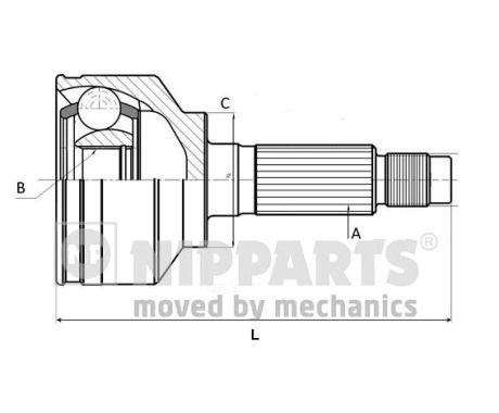 NIPPARTS Nivelsarja, vetoakseli J2820302