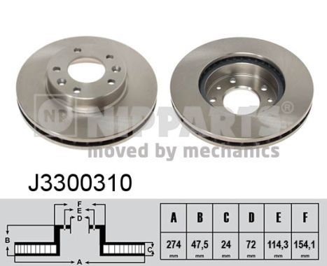 NIPPARTS Jarrulevy J3300310