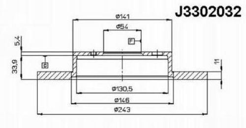 NIPPARTS Jarrulevy J3302032