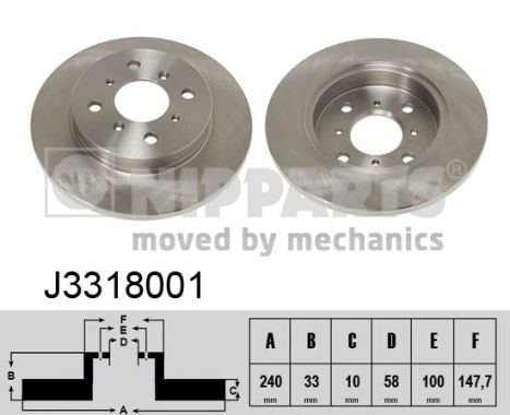 NIPPARTS Jarrulevy J3318001