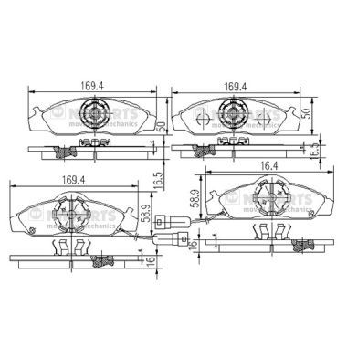 NIPPARTS Jarrupala, levyjarru J3600400