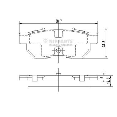 NIPPARTS Jarrupala, levyjarru J3614002