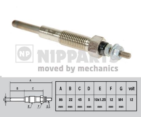 NIPPARTS Hehkutulppa J5713002