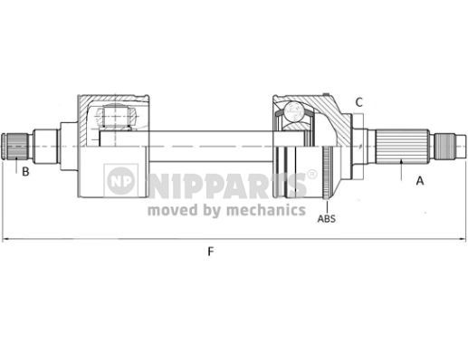 NIPPARTS Vetoakseli N2802000