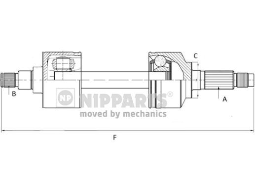 NIPPARTS Vetoakseli N2812004