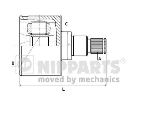 NIPPARTS Nivelsarja, vetoakseli N2831004