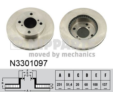 NIPPARTS Jarrulevy N3301097