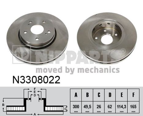 NIPPARTS Jarrulevy N3308022