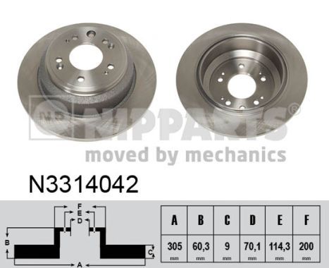 NIPPARTS Jarrulevy N3314042