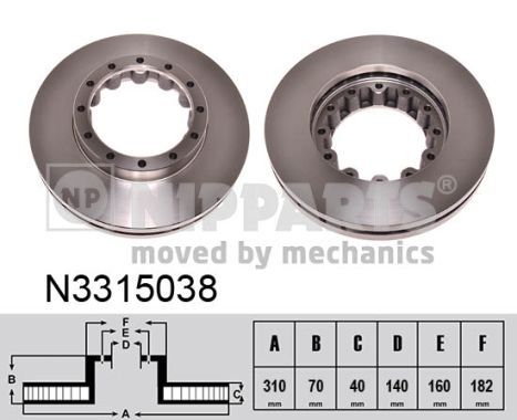 NIPPARTS Jarrulevy N3315038