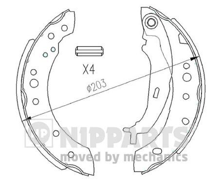 NIPPARTS Jarrukenkäsarja N3505043