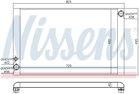 NISSENS Jäähdytin,moottorin jäähdytys 60428