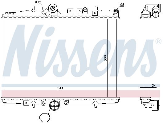 NISSENS Jäähdytin,moottorin jäähdytys 61294A