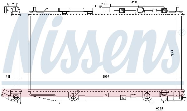 NISSENS Jäähdytin,moottorin jäähdytys 622551