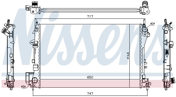 NISSENS Jäähdytin,moottorin jäähdytys 63024A