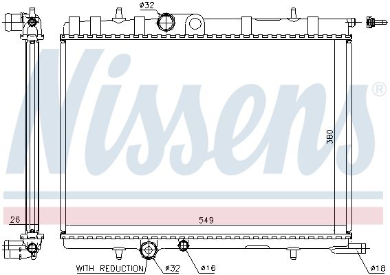 NISSENS Jäähdytin,moottorin jäähdytys 63694A