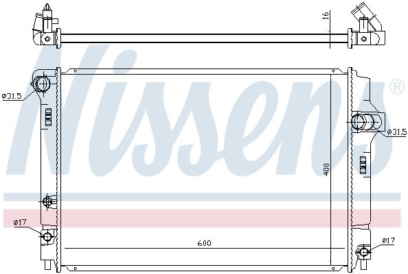 NISSENS Jäähdytin,moottorin jäähdytys 646873