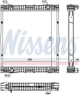 NISSENS Jäähdytin,moottorin jäähdytys 67184