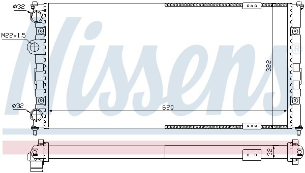 NISSENS Jäähdytin,moottorin jäähdytys 67308