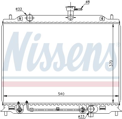 NISSENS Jäähdytin,moottorin jäähdytys 67504