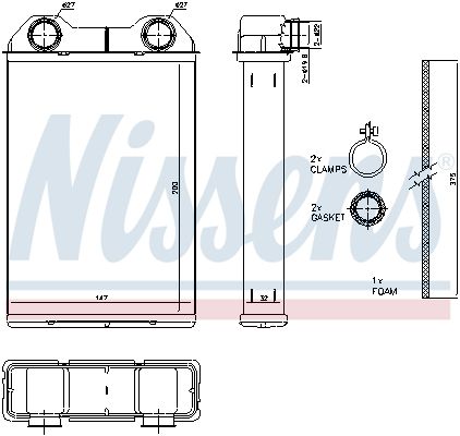 NISSENS Lämmityslaitteen kenno 70808