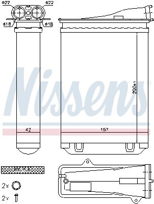 NISSENS Lämmityslaitteen kenno 72954